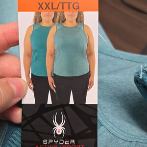 Spyder Size XXL Teal 2 Pack Athletic Tank Tops